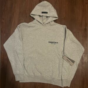 Fear of God Essentials Light Oatmeal Hoodie Size XS